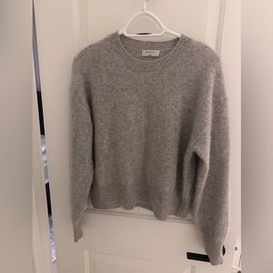 Babaton Soft Gray Crew Neck Sweater